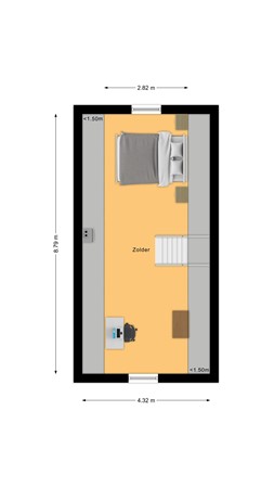 Plattegrond - Valkenhof 5, 4921 WD Made - Tweede verdieping.jpg